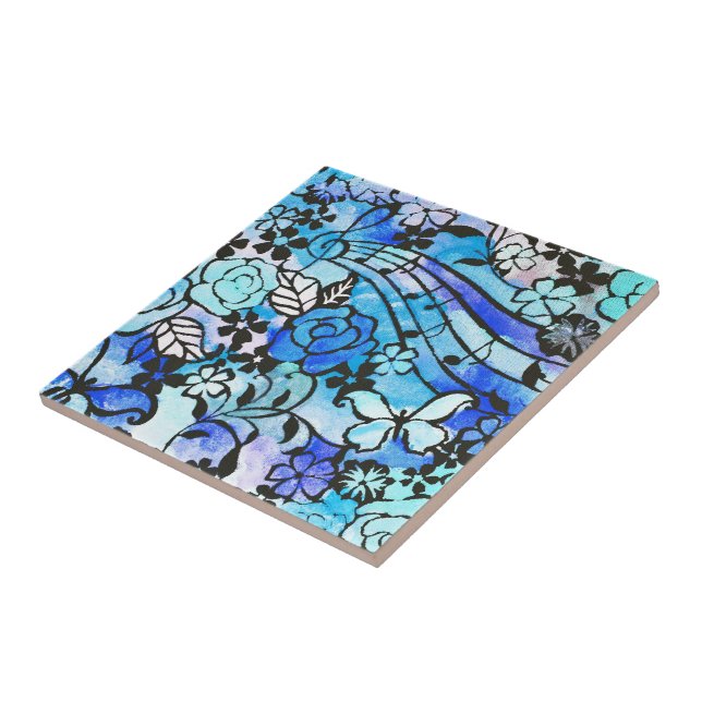 Azulejo Los días felices aquí de nuevo mosaico de cerámica (Lado)