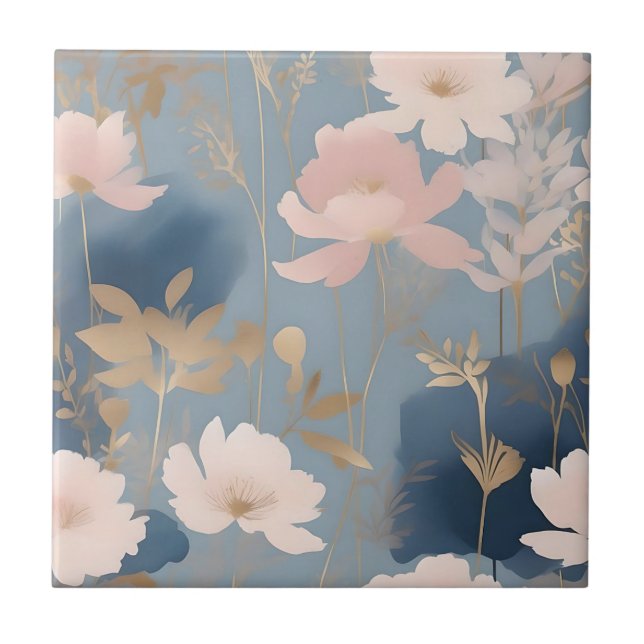Azulejo Los ecos etéreos ocultan el rosa y el azul (Frente)