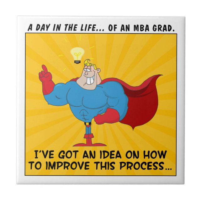 Azulejo Los graduados de MBA saben las respuestas a todos (Frente)