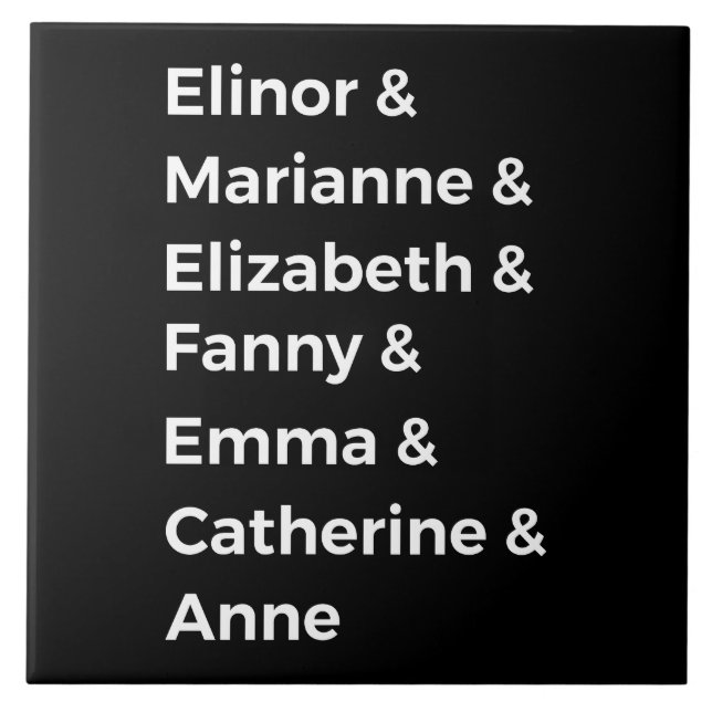 Azulejo Los héroes de Jane Austen I (Frente)