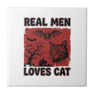 Azulejo Los hombres de verdad aman la camiseta vintage de