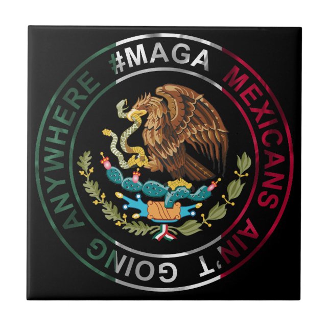 Azulejo Los mexicanos de MAGA no van a ninguna parte (Frente)