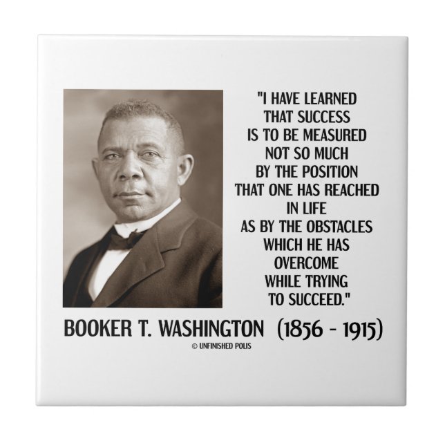 Azulejo Los obstáculos del Booker T. Washington superados (Frente)