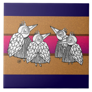 Azulejo Los pájaros