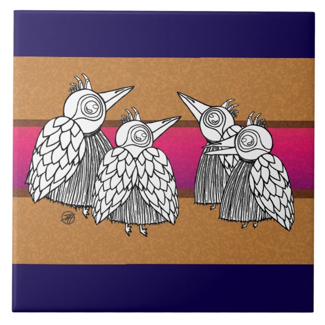Azulejo Los pájaros (Frente)