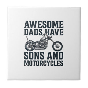 Azulejo Los papás increíbles tienen hijos y motocicletas D