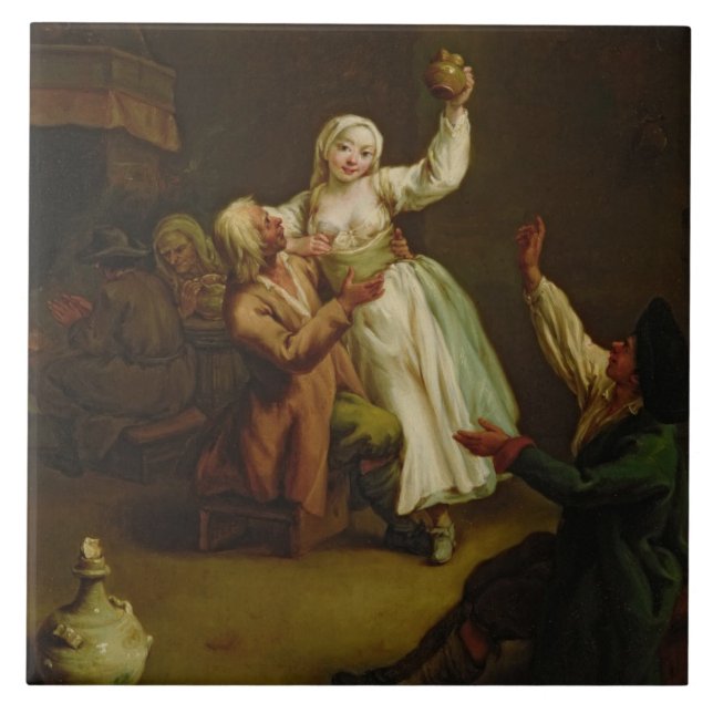 Azulejo Los pares felices (Frente)