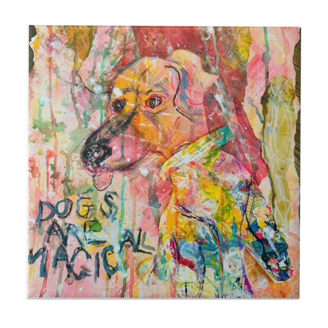 AZULEJO LOS PERROS SON MÁGICOS (Frente)