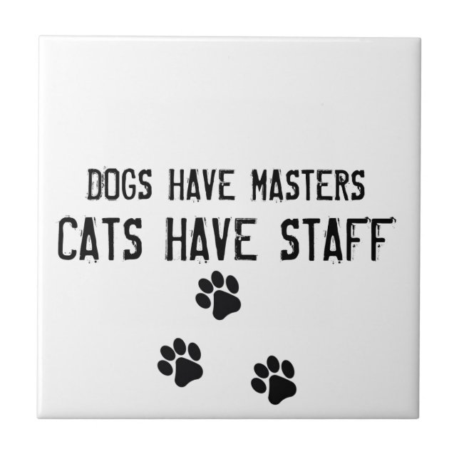 Azulejo Los perros tienen gatos de los amos tener el (Frente)