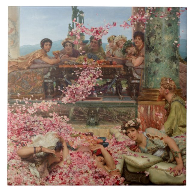 Azulejo Los Rosas de Heliogabalus (antiguo lujo romano) (Frente)