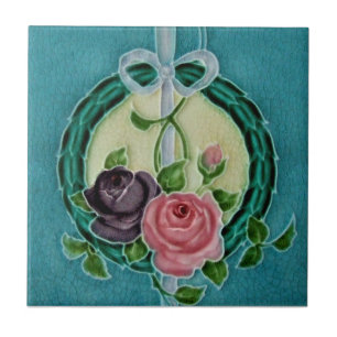 Azulejo Los Rosas victorianos de Repro Richards critican a
