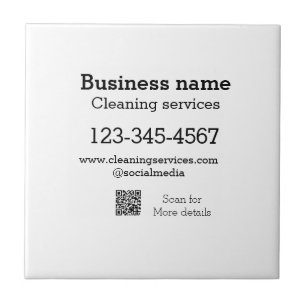 Azulejo Los servicios de limpieza añaden número de direcci
