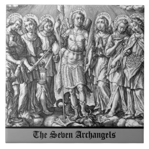 Azulejo Los Siete Arcángeles (M 034; Grabado)