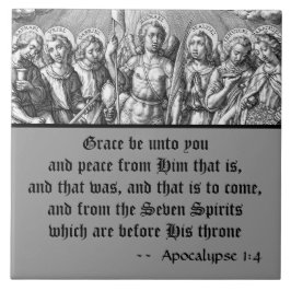 Azulejo Los Siete Archangels (M 034; Grabado)