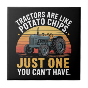 Azulejo Los tractores son como papas fritas