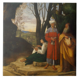 Azulejo Los tres filósofos (sabios) (de Giorgione)