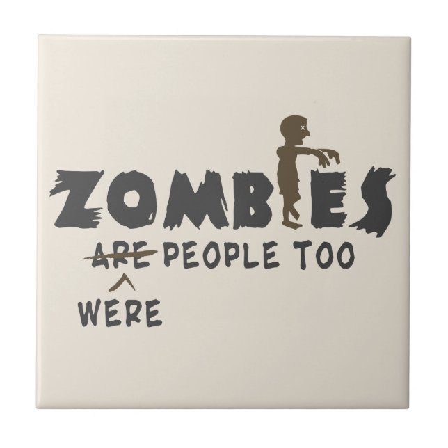Azulejo Los zombis eran gente también (Frente)