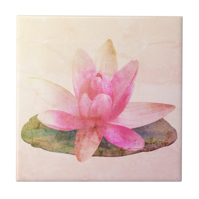AZULEJO LOTUS ROSA DE COLOR CERAMIC (Frente)