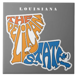 Azulejo Louisiana Nickname Word Art