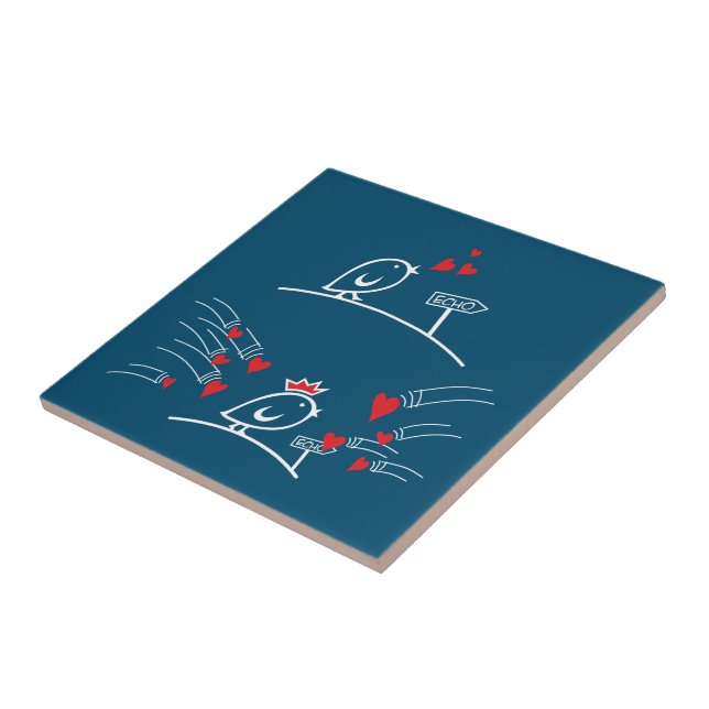Azulejo LOVE ECHO - Comic Birds Tweetlercools 2 (Lado)