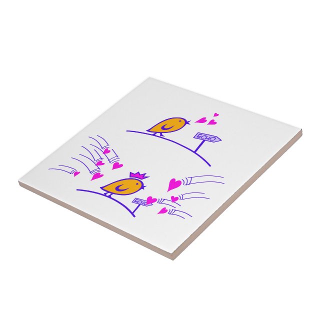 Azulejo LOVE ECHO - Comic Birds Tweetlercools 3 (Lado)