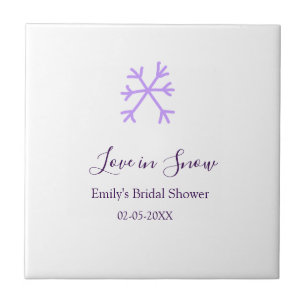 Azulejo Love in Snow despedida de soltera copos de nieve p