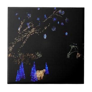 Azulejo Luces de Invierno Mágico Azules y Blancas de Fiest