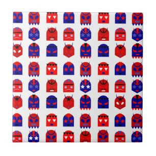 Azulejo lucha libre mascarillas