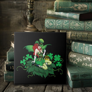 Azulejo Luck Irish Fairy Green