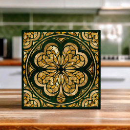 Azulejo Lucky Four Leaf clover lujo