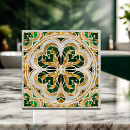 Azulejo Lucky Four Leaf clover lujo