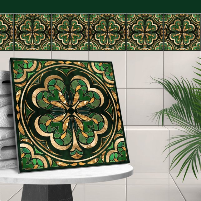 Azulejo Lucky Four Leaf clover lujo (Subido por el creador)