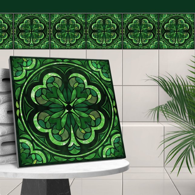 Azulejo Lucky Four Leaf clover lujo (Subido por el creador)