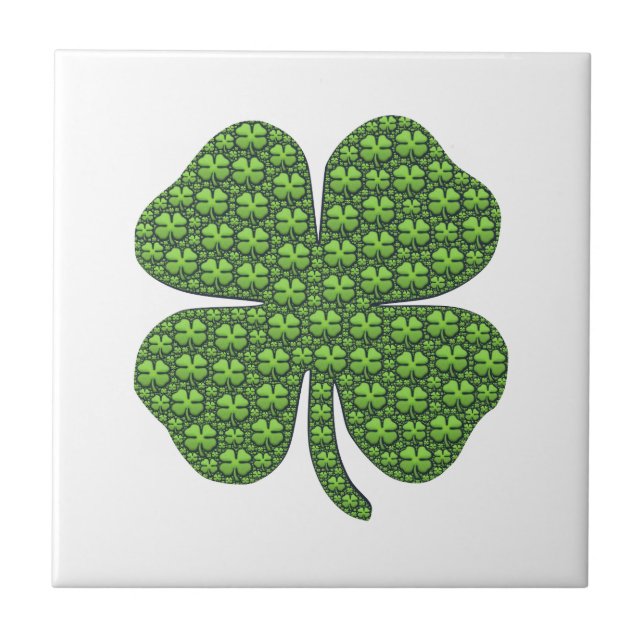 Azulejo Lucky Irish Clover White (Frente)