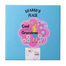 Lugar de la abuela de los años 70 retro