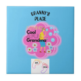 Azulejo Lugar de la abuela de los años 70 retro