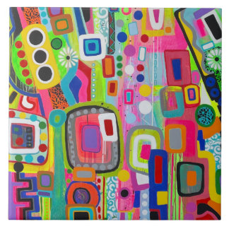 Azulejo Lugar feliz 6 x 6 mosaico cerámico