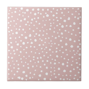 Azulejo Lugares dálmatas rosados, puntos dálmatas, impresi