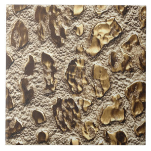 Azulejo Lugares de animales metálicos del Leopardo de oro