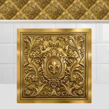 Lujo Antique Oro Francés Fleur de Lys Regencia