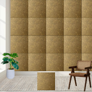 Azulejo Lujo Dorado Brown Sparkling Purpurina Wall Floto