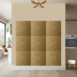 Azulejo Lujo Dorado Brown Sparkling Purpurina Wall Floto