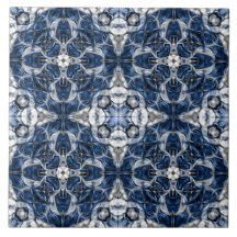 Lujo, elegante, ornamental azul marino y blanco