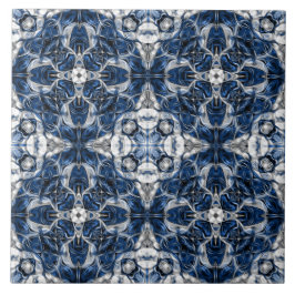 Azulejo Lujo, elegante, ornamental azul marino y blanco