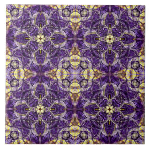 Azulejo Lujo, elegante, ornamental, púrpura, dorado