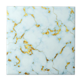 Azulejo Lujoso Azure Gilded Pottery Motif Ceramic Art