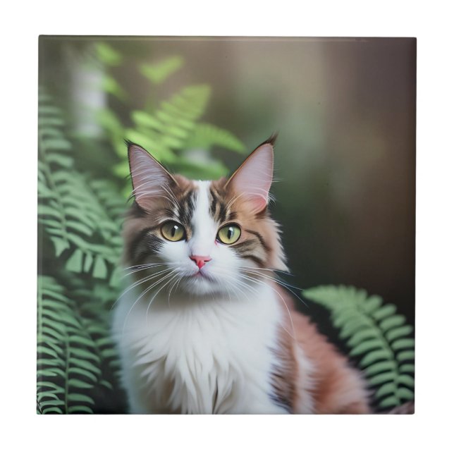 Azulejo Lulu El Gato Ragdoll, Tile Cerámico (Frente)