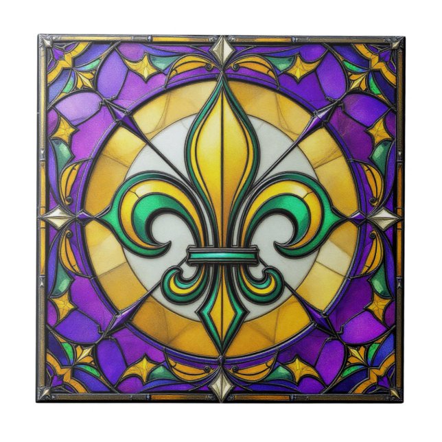 Azulejo Lumina Lis - Fleur de Lis Ceramic Tile (Frente)