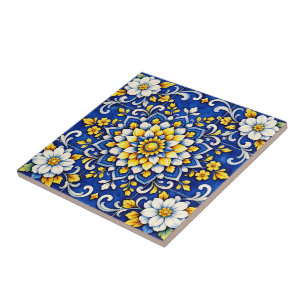 Azulejo luminoso de cobalto del jardín