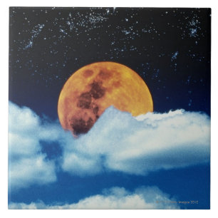 Azulejo Luna con las estrellas